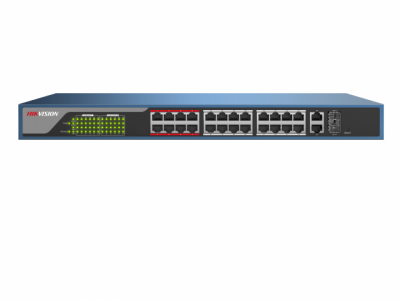 PoE-���������� HIKVISION DS-3E0326P-E/M(B) 25x100Mb 1SFP 24PoE+ 225W �������������
