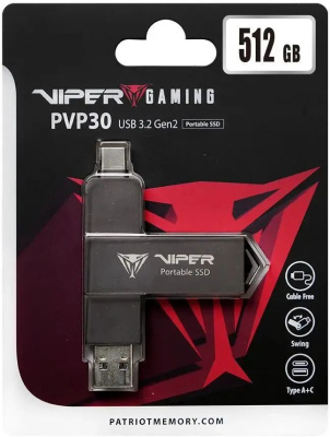 ���������� SSD Patriot USB3.2 Gen2 512GB PVP30512G28UDG Viper PVP30 2.5" ������