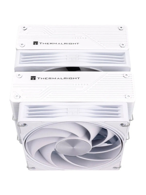 ����� ��� ���������� Thermalright Frost Tower 140 (4-pin PWM, 158mm, Al/Cu, 7x6mm, 1x120mm+1x140mm, 85.35/120CFM, 33.3/36.25dBA, 2400/1850RPM, S: 1851/1700/1200/115X/2011/2066, AM5/AM4, white)