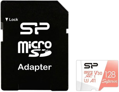 ���� ����� microSD 128GB Silicon Power Superior A1 microSDXC Class 10 UHS-I U3 100/80 Mb/s