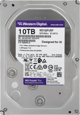 Ƹ����� ���� WD Purple Pro 10Tb SATA-III (WD102PURP)
