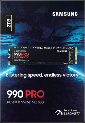 SSD  Samsung 990 Pro MZ-V9P2T0BW 2, M.2 2280, PCI-E 4.0 x4, NVMe, PCIe