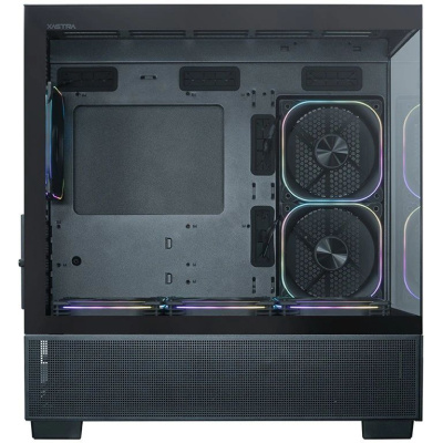 ������ XASTRA Q500M 6ARGB-FG-C10-UC Black mATX/Aquarium/Screewless/ 6x120mm ARGB PWM FG fans/Argb+PWM HUB 10port/ Type-C/ Q500M-6FG12A-C10-UC