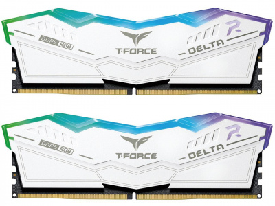   32GB (2x16GB) TEAMGROUP T-Force Delta RGB DDR5 7000MHz CL34 (34-42-42-84) 1.4V / FF4D532G7000HC34ADC01 / White