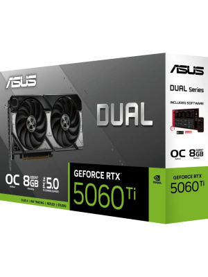 ���������� ASUS DUAL-RTX5060TI-O8G//RTX5060TI HDMI DP*3 8G D7; 90YV0MP2-M0NA00