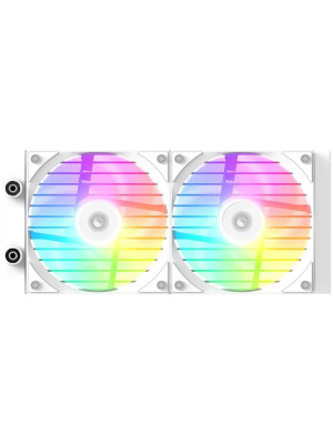 �������� �������� ���������� ID-COOLING FX240 LCD WHITE LGA1851/1700/1200/115X/AM4/AM5 (TDP 300W, ARGB FAN and PUMP, LCD Display, PWM, DUAL FAN 120mm, �����) RET