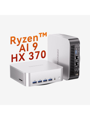 ����-�� Geekom A9 MAX, AMD Ryzen AI 9 HX 370/32 �� DDR5/1024 �� SSD/AMD Radeon Graphics/Windows 11 Pro, ����������� (GMA9MAXAI9HX370-321-EU)