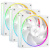 ���������� ID-COOLING AF-127-ARGB-W TRIO (3 in 1) 120x120x27�� (PWM, ��������� ����, �����, 500-2000��/���) BOX