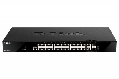 ����������� L3 ����������� ���������� D-Link DGS-1520-28 � 24 ������� 10/100/1000Base-T, 2 ������� 10GBase-T � 2 ������� 10GBase-X SFP+