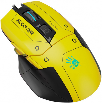 ����  A4Tech Bloody W70 Max Punk Yellow/Black ����������, ���������, 10000 dpi, USB, ����: �����, ������