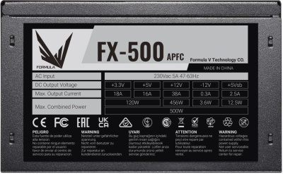 ���� ������� 500 �� ATX FORMULA FX-500, 120 ��, Retail FX-500