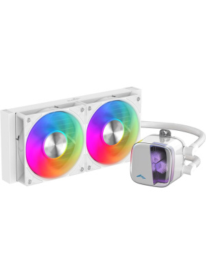 ������� ���������� ��� ���������� SAMA L70 240WH (290W, 240mm, White, ARGB/ Fans: 2x120mm, 72.3CFM, 28dBA, 2200RPM/ Pump height 66mm, 3000RPM, Rad thickness 27mm/ S: 1851, 1700, 1200, 115X, AM5, AM4)