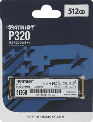 ���������� SSD Patriot PCIe 3.0 x4 512GB P320P512GM28 P320 M.2 2280