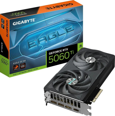 ���������� Gigabyte NVIDIA GeForce RTX 5060 TI Eagle GV-N506TEAGLE OC-8GD  8��, GDDR7, OC, Ret