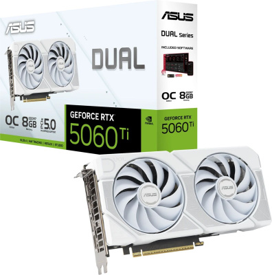 ���������� Asus NVIDIA GeForce RTX 5060 Ti Dual White OC 8Gb (DUAL-RTX5060TI-O8G-WHITE) Ret 