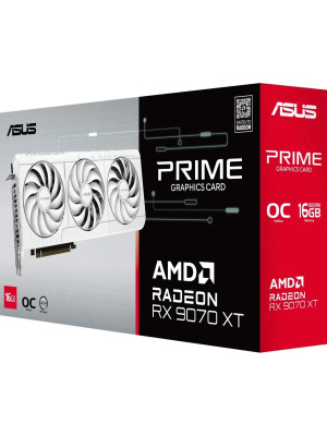 ���������� ASUS PRIME-RX9070XT-O16G-WHITE//RX9070XT HDMI DP*3 16G D6; 90YV0L75-M0NA00