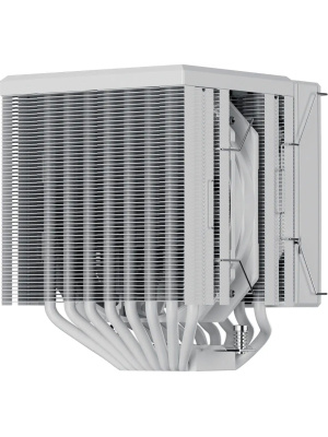 ����� upHere UE2TC8 White ARGB / 8HPx6mm, 280W TDP, dual tower, 2x120mm ARGB fans, 600-1650RPM, 68 CFM, 25dBA / UE2TC8
