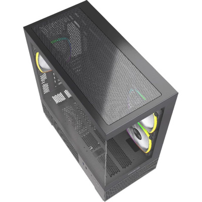 ������ Powercase Vision Micro M3B, Tempered Glass, 3x 120mm ARGB PWM Fan, ������, mATX  (CVMMB-A3)