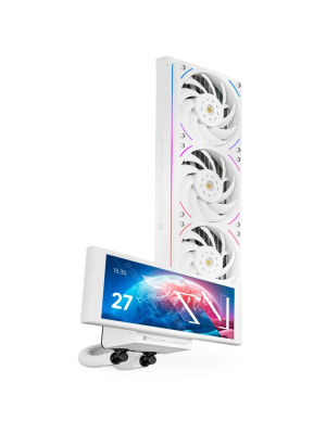 ������� ���������� ��� ���������� Thermalright Trofeo Vision 360 White (360mm, LED, White, ARGB/ Fans: 3x120mm, 69CFM, 27dBA, 2150RPM/ Pump height 102mm, 6400RPM, Rad thickness 27mm/ S: 1700, 1200, 1851, 115X, 2011, 2066, AM5, AM4)
