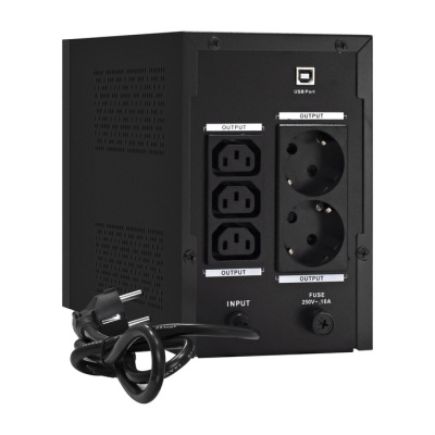 ��� ExeGate SpecialPro UNB-1200.LED.AVR.2SH.3C13.USB 1200VA/750W, LED, AVR, 2�Schuko+3�C13, USB,�����.������, ������������� ������, Black