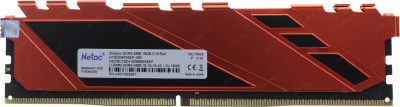 DDR 4 DIMM 8Gb PC21300, 2666Mhz, Netac Shadow NTSDD4P26SP-08R C19 Red,  