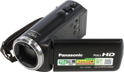 Panasonic HC-V260  (2.7", 4224 x 2376, 2.2Mpx, 50x ZOOM, AVCHD Progressive, iFrame/MP4, SD, SDHC,SDXC)	