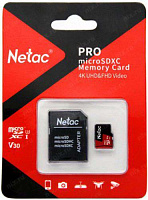 ����� ������ 32Gb MicroSD Netac P500 Extreme Pro + SD ������� (NT02P500PRO-032G-R), retail 