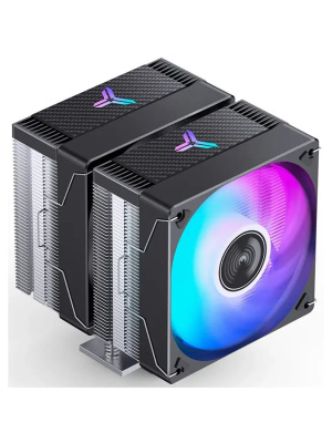 ����� JONSBO CR-3000E(Color) Black LGA1700/1200/115X/AM5/AM4 (TDP 260W, PWM, 2 x 120mm Dynamic Multi-Color LED Fan, 7 �������� ������, 4-pin) Retail