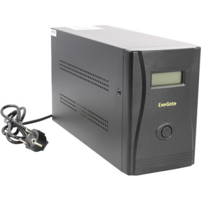 ��� ExeGate SpecialPro Smart LLB-1000.LCD.AVR.EURO.RJ 1000VA/650W, LCD, AVR, 4 �����������, RJ45/11, Black (EP285487RUS)