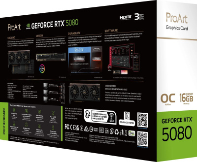 ���������� Asus NVIDIA GeForce RTX 5080 16�� ProArt, GDDR7, OC, Ret PROART-RTX5080-O16G
