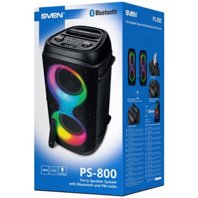 �������� ����������� Sven PS-800, 100��, FM, AUX, USB, microSD, NFC, Bluetooth, ���������, ������ (SV-021511)