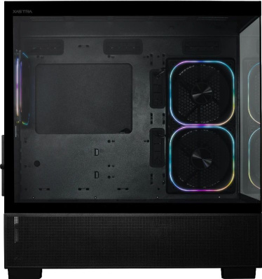 ������ XASTRA Q500M 3ARGB-FG-C10-UC Black mATX/Aquarium/Screewless/ 3x120mm ARGB PWM FG fans/Argb+PWM HUB 10port/ Type-C/ Q500M-3FG12A-C10-UC