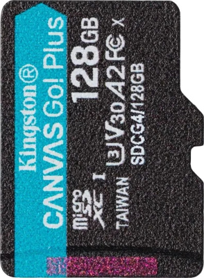���� ����� microSDXC 128GB Kingston SDCG4/128GB Canvas Go! Plus V30 A2 w/o adapter