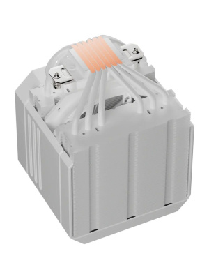 ����� upHere UP2TC6 White / 6HPx6mm, 265W TDP, dual tower, 2x120mm fans, 600-1650RPM, 68 CFM, 25dBA, ARGB cover / UP2TC6