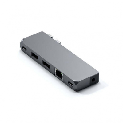 ���-������� Satechi Pro Hub Mini (2xUSB 3.0. 2xUSB Type-C, RJ-45, Mini jack), ����� ������ ST-UCPHMIM