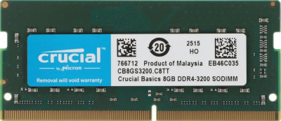 ����������� ������ Crucial Basics CB8GS3200 DDR4 - 1x 8�� 3200���, ��� ��������� SO-DIMM, Ret