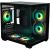 ������ XASTRA QW400M 5ARGB-C6-AC Black mATX/Aquarium/Screewless/5x120mm ARGB PWM FM fans/Argb+PWM HUB 6port/Type-C+USB3.0 (1 USB3.0 ������)/ QW400M-5FM12A-C6-AC