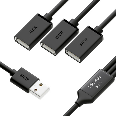 USB Hub 2.0  3  Greenconnect GCR-52356, 1.2m, 