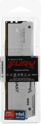 ������ DDR5 16GB 6000MHz Kingston KF560C36BWE2A-16 Fury Beast White Expo RGB RTL