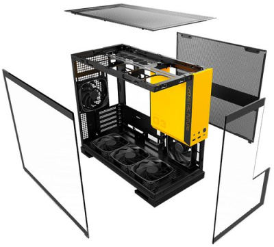 ������ Geometric Future Model 3 Black Yellow with fans / mATX / 5x120mm ARGB fans / 1AM3NZBY00110