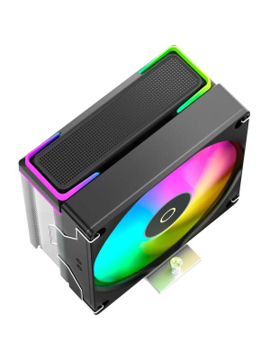 ����� ��� ���������� Ocypus Delta A40 SE BK ARGB (190W, 4-pin PWM, 147mm, Al/Cu, 4x6mm, ARGB, 1x120mm, 60CFM, 31dBA, 1800RPM, S: 1851/1700/1200/115X, AM5/AM4, black)