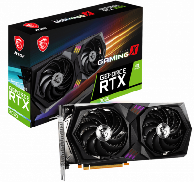  MSI PCI-E 4.0 RTX 3060 GAMING X 12G NVIDIA GeForce RTX 3060 12288Mb 192 GDDR6 1837/14000/HDMIx1/DPx3/HDCP Ret