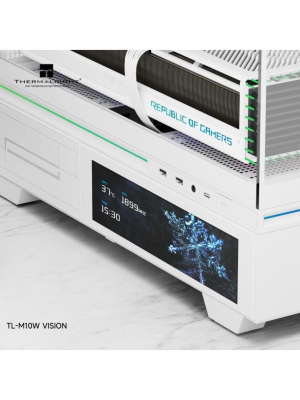 ������ Thermalright M10 Vision FAN4-C, Mini-Tower, TG, LCD, 4x120mm ARGB, 2xUSB-A 3.0, 1xUSB Type-C, mATX, mITX White