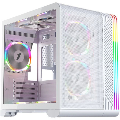 ������ 1STPLAYER VT5 ARGB White / mATX / 3x120mm ARGB fans / VT5-WH-3FS7-W