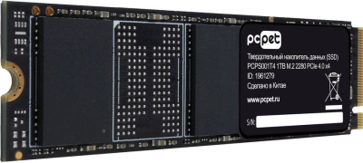 ���������� SSD 1TB PC Pet PCPS001T4, PCI-E 4.0 x4, M.2 2280, OEM