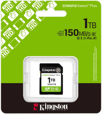 ���� ����� SDXC 1TB Kingston SDS3/1TB Canvas Select Plus w/o adapter