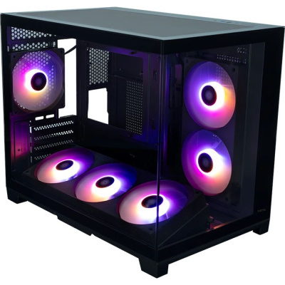 ������ XASTRA QW500M 6ARGB-FC-C6-UC Black mATX/Aquarium/Screewless/ 1x120+1x240+1x360mm ARGB PWM FC fans/Argb+PWM HUB 6port/Type-C/ QW500M-1FA36A-1FA24A-1FC12A-C6-UC