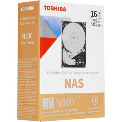 Ƹ����� ���� HDD 16TB SATA-III Toshiba N300 Pro (HDWG51GXZSTB)