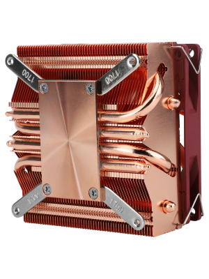 ����� ��� ���������� Thermalright AXP-90 X53 Full (4-pin PWM, 38mm, Cu/Cu, 4x6mm, 1x92mm, 42.58CFM, 22.4dBA, 2700RPM, S: 1851/1700/1200/115X, AM5/AM4, orange, red)