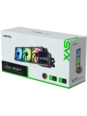 ������� �������� ���������� XASTRA Octant LS360 ARGB BK Intel LGA LGA1851/1700/1200/115X/AM5/AM4 (4" LCD IPS screen,3x FS120 fans,TDP 315W, black) RET